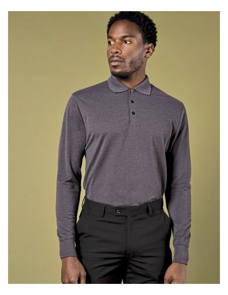 KUS-KK430-Mens Classic Fit Long Sleeve Polo Shirt 2